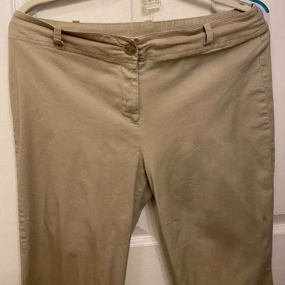 George Stretch Cotton Womens Capri Pants Size 14